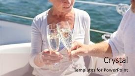  Presentation with sailing ship - PPT theme having ship sailor - sailing age travel holidays background and a soft green colored foreground