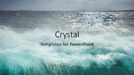  Presentation with ocean wave - PPT layouts consisting of ship storm - ocean wave view from boat background and a lemonade colored foreground