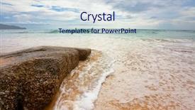  Presentation with tropical storm - Amazing theme having ship storm - tropical beach under gloomy sky backdrop and a lemonade colored foreground