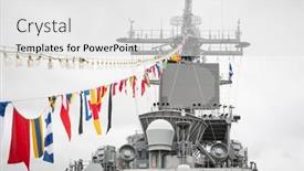  Presentation with ship navigation - Slides enhanced with ship-tour-uss-kearsarge-lhd background and a  colored foreground