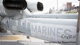  Presentation with marine corps - Beautiful slide deck featuring ship-tour-uss-kearsarge-lhd backdrop and a light gray colored foreground