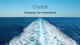  Presentation with cyclades - Presentation theme featuring ship-wake-on-sea-water background and a  colored foreground