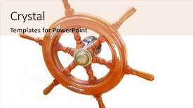  Presentation with lead - Cool new presentation with ship wheel over white backdrop and a coral colored foreground