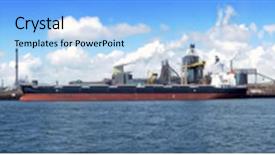  Presentation with bulk - Theme featuring ship windmill - industrial skyline of a huge background and a light blue colored foreground