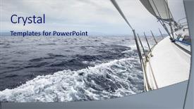  Presentation with stormy sea - Audience pleasing presentation consisting of ship yachts in the sea backdrop and a lemonade colored foreground