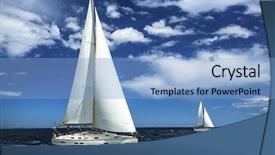  Presentation with luxury lifestyle - Amazing slide set having ship yachts with white sails backdrop and a light blue colored foreground