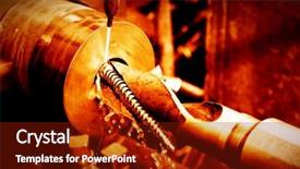  Presentation with shipbuilding - Audience pleasing PPT theme consisting of shipbuilding - industrial turning threading machine backdrop and a tawny brown colored foreground