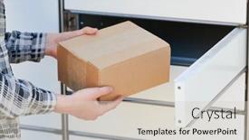  Presentation with shipping - Slide deck enhanced with shipping-and-online-buying-concept background and a light gray colored foreground