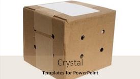  Presentation with box - Presentation theme featuring shipping-box-cardboard-box-isolated background and a coral colored foreground