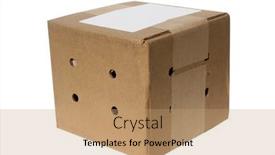  Presentation with box - Presentation theme featuring shipping-box-cardboard-box-isolated background and a coral colored foreground