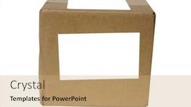  Presentation with box - Presentation theme with shipping-box-cardboard-box-isolated background and a coral colored foreground