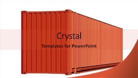  Presentation with shipping container - Amazing presentation theme having shipping containers - orange container for cargo transportation backdrop and a red colored foreground