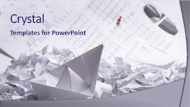  Presentation with boat - Presentation enhanced with shipping diagram - business concept of paper boat background and a sky blue colored foreground