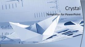  Presentation with boat - Colorful presentation theme enhanced with shipping diagram - business concept paper boat backdrop and a  colored foreground