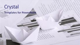  Presentation with boat - Cool new presentation with shipping diagram - business concept paper boat backdrop and a  colored foreground