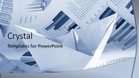  Presentation with boat - Theme consisting of shipping diagram - business concept paper boat background and a  colored foreground