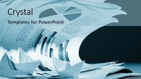  Presentation with tsunami - Cool new PPT layouts with shipping diagram - business concept paper boat backdrop and a light blue colored foreground