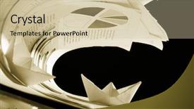  Presentation with tsunami - Slides having shipping diagram - business concept paper boat background and a soft green colored foreground