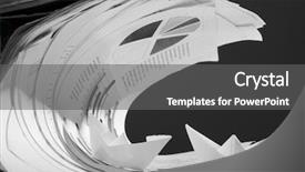  Presentation with tsunami - Slide set with shipping diagram - business concept paper boat background and a gray colored foreground