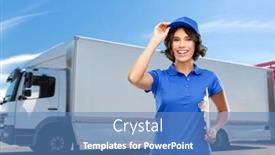  Presentation with freight delivery - Audience pleasing PPT theme consisting of shipping-freight-transportation-and-shipment backdrop and a teal colored foreground