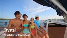  Presentation with father and son - Amazing PPT layouts having shipping log - happy mother father daughter backdrop and a tawny brown colored foreground