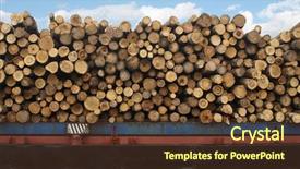  Presentation with ship shipping - Beautiful slide set featuring shipping log - image of a timber ship backdrop and a tawny brown colored foreground