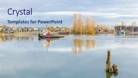  Presentation with new river valley - Colorful slide set enhanced with shipping log - looking fraser river from new backdrop and a sky blue colored foreground