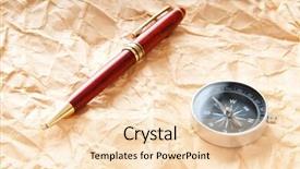  Presentation with vintage compass - PPT theme with shipping log - vintage compass on the paper background and a  colored foreground