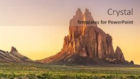  Presentation with mexico - Slide set with shiprock-new-mexico-usa background and a coral colored foreground