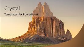 Presentation with mexico - PPT layouts having shiprock-new-mexico-usa background and a coral colored foreground