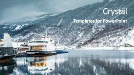  Presentation with winter ice - Cool new slides with ships and boats backdrop and a seafoam green colored foreground