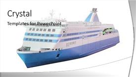  Presentation with ship engine - Cool new theme with ships engine - cruise ship in a sea backdrop and a white colored foreground