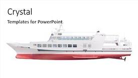  Presentation with engine ships - Presentation consisting of ships engine - image of a passenger boat background and a white colored foreground