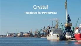  Presentation with dock - Cool new presentation with ships in an industrial dock backdrop and a  colored foreground