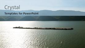  Presentation with danube - Audience pleasing PPT theme consisting of ships-on-danube-river-romania backdrop and a light blue colored foreground