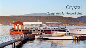  Presentation with danube - Slides featuring ships-on-danube-river-romania background and a sky blue colored foreground