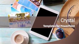  Presentation with rv travel rv camper - Beautiful slide deck featuring ships planes - preparing for travel reservation ticket backdrop and a tawny brown colored foreground