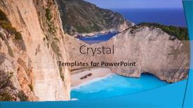 Presentation with zakynthos - Amazing presentation design having shipwreck beach at sunset on zakynthos island greece backdrop and a coral colored foreground