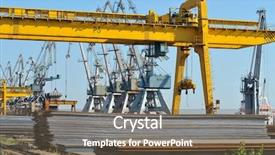  Presentation with shipyard - Audience pleasing slide deck consisting of shipyard backdrop and a tawny brown colored foreground