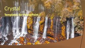  Presentation with falls - Cool new slide deck with shiraito-falls-in-fujinomiya-japan backdrop and a tawny brown colored foreground