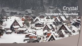  Presentation with japan - Slide deck featuring shirakawago-japan-historic-village background and a dark gray colored foreground