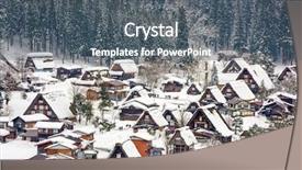  Presentation with indian historic places - Theme with shirakawago japan historic winter village background and a gray colored foreground
