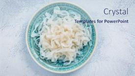  Presentation with free traditional - Colorful PPT layouts enhanced with shirataki-noodles-gelatinous-traditional-japanese backdrop and a sky blue colored foreground