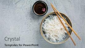  Presentation with free traditional - Amazing presentation theme having shirataki-noodles-gelatinous-traditional-japanese backdrop and a light gray colored foreground