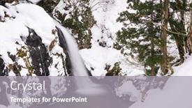  Presentation with hot springs - PPT layouts featuring shirogane-falls-in-winter-near background and a gray colored foreground