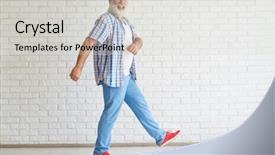  Presentation with breast cancer light shirt - Beautiful presentation theme featuring shirt and jeans is walking backdrop and a light gray colored foreground