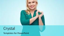  Presentation with valentines day - Slide set consisting of shirt and jeans showing heart background and a  colored foreground