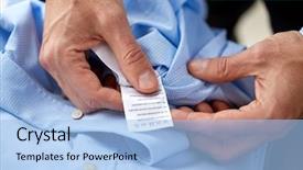  Presentation with instruction - Beautiful presentation theme featuring shirt and label with washing backdrop and a light blue colored foreground