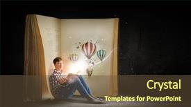  Presentation with jeans - Beautiful PPT layouts featuring shirt and reading book backdrop and a tawny brown colored foreground