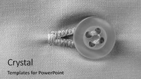  Presentation with t shirt - Audience pleasing slides consisting of shirt fragment with button closeup backdrop and a light gray colored foreground